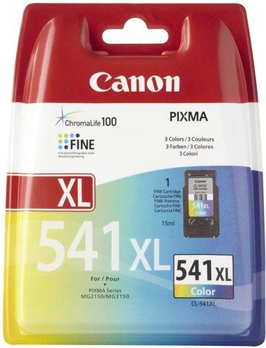 1 Original Canon CL541XL Tri-Colour Ink Cartridge (5226B001) (CL541XL)